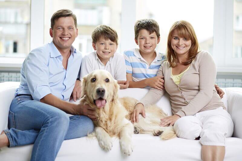 Family with dogsmaller