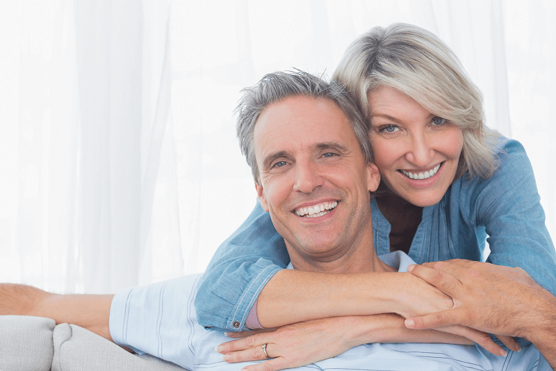 Older couple smiling